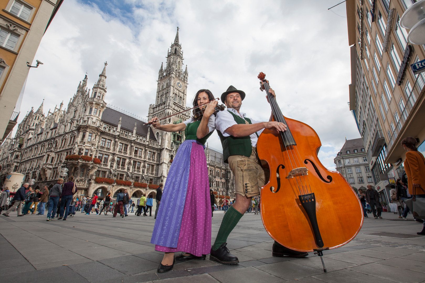 Auftritt am Marienplatz in München